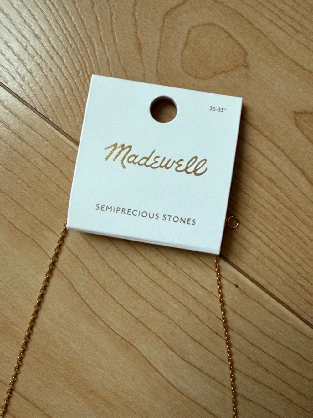 Madewell Gold Layered Tassel Necklace with semiprecious stones NWT 30-33” - Picture 3 of 3
